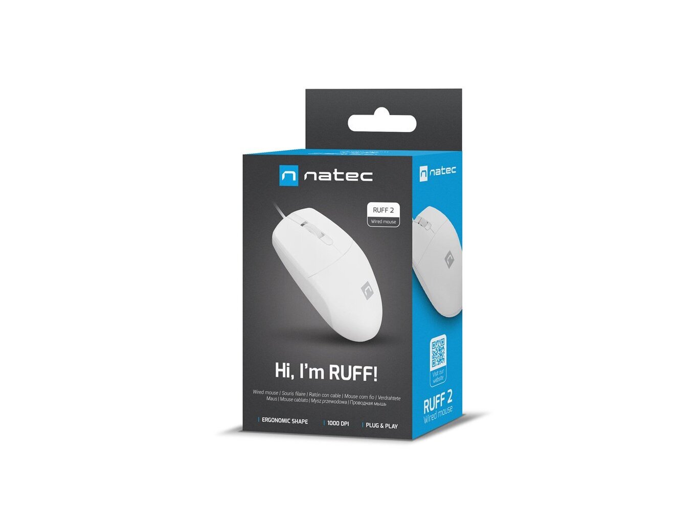 Natec Mouse Natec RUFF 2 White hind ja info | Hiired | kaup24.ee