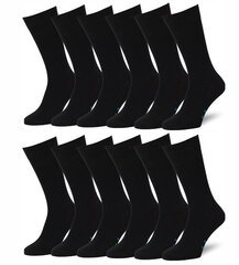 Носки EASTON MARLOWE Premium для мужчин и женщин, 35-38, черные, 12 пар цена и информация | Meeste sokid | kaup24.ee