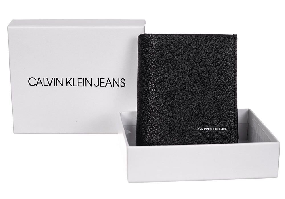 Meeste rahakott Calvin Klein MICRO PEBBLE SMALL N/S TRIFOLD BLACK K50K507227 BDS 36942 hind ja info | Meeste rahakotid | kaup24.ee