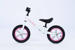 Беговел Moovkee Jacob Glossy White & Sweet Pink, белый цена и информация | Балансировочные велосипеды | kaup24.ee