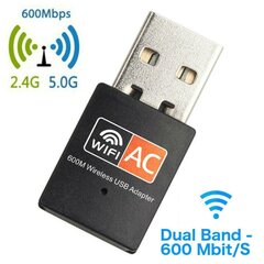 USB WiFi Dual Band Adapter 802.11ac / 600mbps / RTL8811cu hind ja info | RoGer Arvutid ja IT- tehnika | kaup24.ee