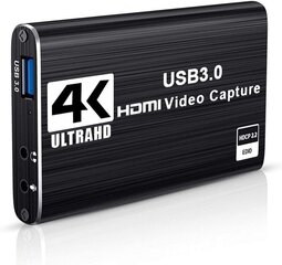 HDMI Video Capture Card 4K@60FPS / USB 3.0 / HDCP 2.2 цена и информация | Адаптер Aten Video Splitter 2 port 450MHz | kaup24.ee