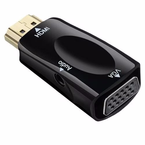 HDMI-VGA videomuundur / must hind ja info | Mobiiltelefonide kaablid | kaup24.ee