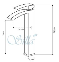 Silla Красивый латунный смеситель для умывальника S-1020HB цена и информация | Смесители | kaup24.ee