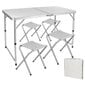 Aiaturismi mööblikomplekt plastikust, Laud 4 tooli hind ja info | Matkamööbel | kaup24.ee