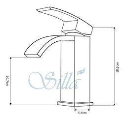 Silla Красивый латунный смеситель для умывальника S-1020LB цена и информация | Смесители | kaup24.ee