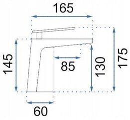Silla Красивый латунный смеситель для умывальника S-1085B цена и информация | Смесители | kaup24.ee