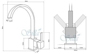 Silla Красивый латунный смеситель для умывальника S-1004G цена и информация | Смесители | kaup24.ee