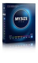 MySize Pro 72 mm - 3 tk цена и информация | Презервативы | kaup24.ee