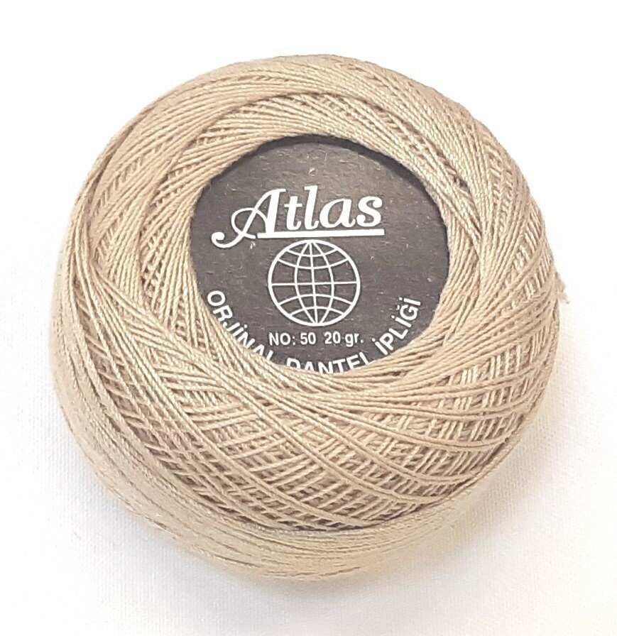 Heegelniit Atlas, värvus pruun 0071A цена и информация | Kudumistarvikud | kaup24.ee