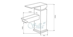 Silla Красивый латунный смеситель для умывальника S-1022B цена и информация | Смесители | kaup24.ee