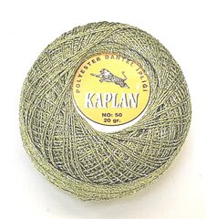 Нитки для вязания Kaplan, цвет зеленый блестящий 00107A цена и информация | Принадлежности для вязания крючком | kaup24.ee