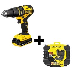 18V AKULÖÖKTRELL STANLEY FMC628D2K BRUSHLESS цена и информация | Шуруповерты, дрели | kaup24.ee