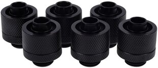 Alphacool Christmas tree connectors 1/4" - 16/10mm, 6 pieces Black (17234) цена и информация | Водяное охлаждение - аксессуары | kaup24.ee