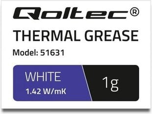 Qoltec Thermal grease 1.42 Вт/мК , 1г цена и информация | Термопасты | kaup24.ee