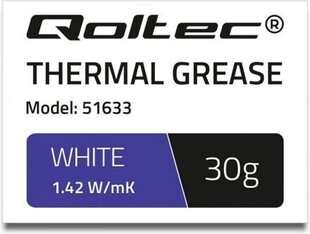 Qoltec Thermal grease 1.42 Вт/мК , 30г цена и информация | Термопасты | kaup24.ee