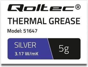 Qoltec Thermal grease 3.17 W / m-K, 5g hind ja info | Termopastad | kaup24.ee