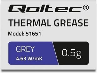 Qoltec Thermal grease 4.63Вт/мК , 0.5г цена и информация | Термопасты | kaup24.ee