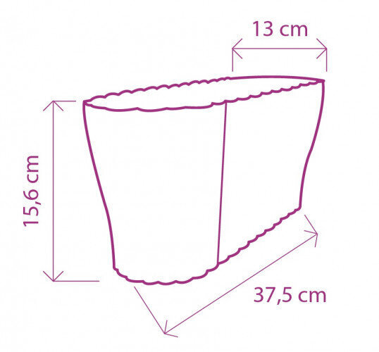 Lillepott 38cm Triola, valge hind ja info | Lillekastid | kaup24.ee