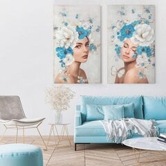 Картина 465a 60x100 см, синяя цена и информация | Картины, живопись | kaup24.ee