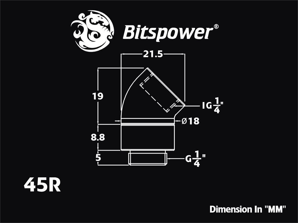 BitsPower 1/4" (BP-BS45R) hind ja info | Vesijahutused - lisaseadmed | kaup24.ee