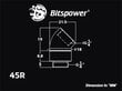 BitsPower 1/4" (BP-BS45R) цена и информация | Vesijahutused - lisaseadmed | kaup24.ee