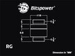 BitsPower connector 2x 1/4 "adapter - rotatable, Black matt (BP-MBRG) цена и информация | Vesijahutused - lisaseadmed | kaup24.ee