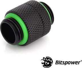 BitsPower connector 2x 1/4 "adapter - rotatable, Black matt (BP-MBRG) hind ja info | Vesijahutused - lisaseadmed | kaup24.ee