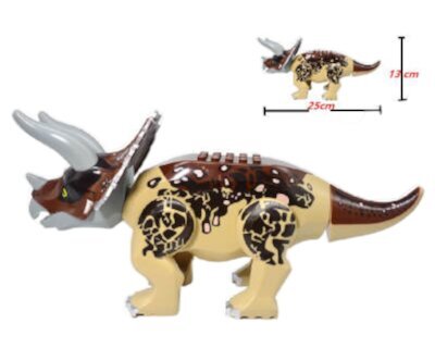 Dinosaurus Triceratops figuur Dino Park Jurrasic, 25cm hind ja info | Klotsid ja konstruktorid | kaup24.ee
