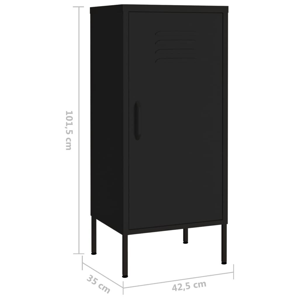 vidaXL hoiukapp, must, 42,5 x 35 x 101,5 cm, teras hind ja info | Elutoa väikesed kapid | kaup24.ee