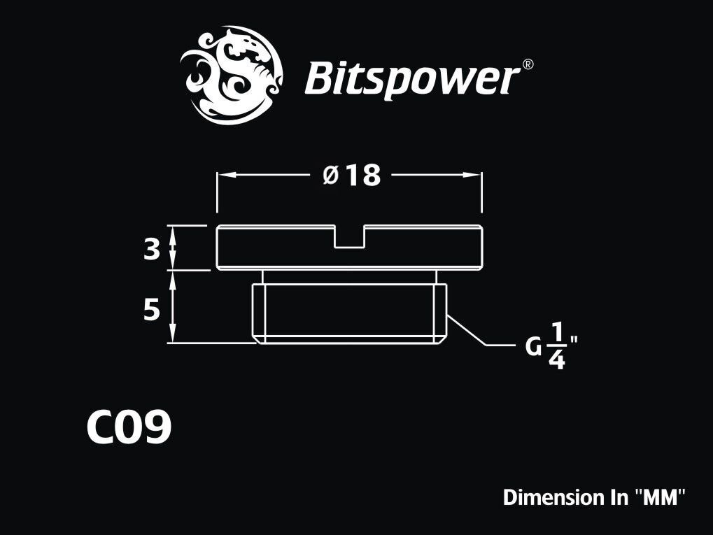 BitsPower Plug 1/4 "- White (BP-DWWP-C09) цена и информация | Vesijahutused - lisaseadmed | kaup24.ee