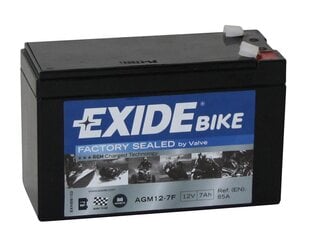 Aku 12V 7Ah AGM12-7F 150x65x100+- Exide hind ja info | Exide Autokaubad | kaup24.ee