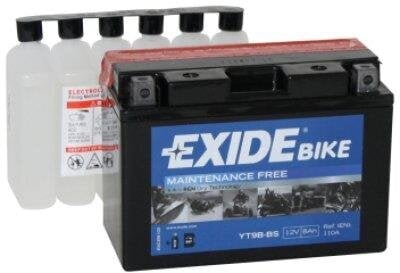 Aku 12V 8Ah YT9B-BS AGM 150x70x105+- Exide цена и информация | Mootorrataste akud | kaup24.ee