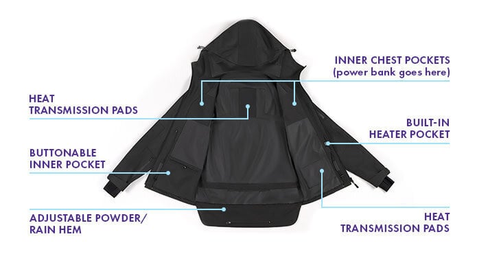 Meeste aastaringne 100% grafeenist soojendusega jakk Gamma - Graphene Heated Jacket цена и информация | Meeste joped | kaup24.ee