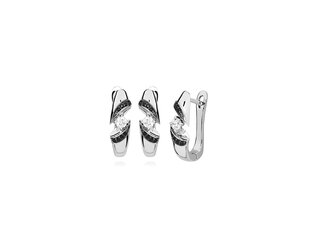 Серебряные серьги покрытие родием,3.80 гр925° цена и информация | Серьги | kaup24.ee