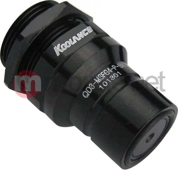 Koolance QD3 Male Quick Disconnect No-Spill Coupling, Panel Female Threaded G 1/4 BSPP Black (QD3-MSFG4-P-BK) цена и информация | Vesijahutused - lisaseadmed | kaup24.ee