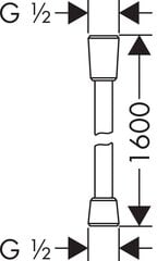 Dušivoolik 160 cm Hansgrohe Comfortflex 28168000 hind ja info | Komplektid ja dušipaneelid | kaup24.ee