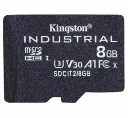 Kingston 8GB, micro SDHC, SDCIT2/8GBSP, UHS-I U3 (Class 10), V30, A1, pSLC card hind ja info | Mobiiltelefonide mälukaardid | kaup24.ee