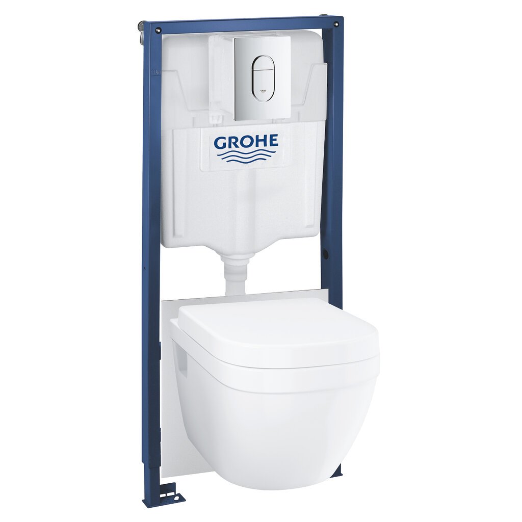 Varjatud raamiga seinale riputatav WC-komplekt Grohe Euro Ceramic Solido 5in1, 39536000 цена и информация | WС-potid | kaup24.ee