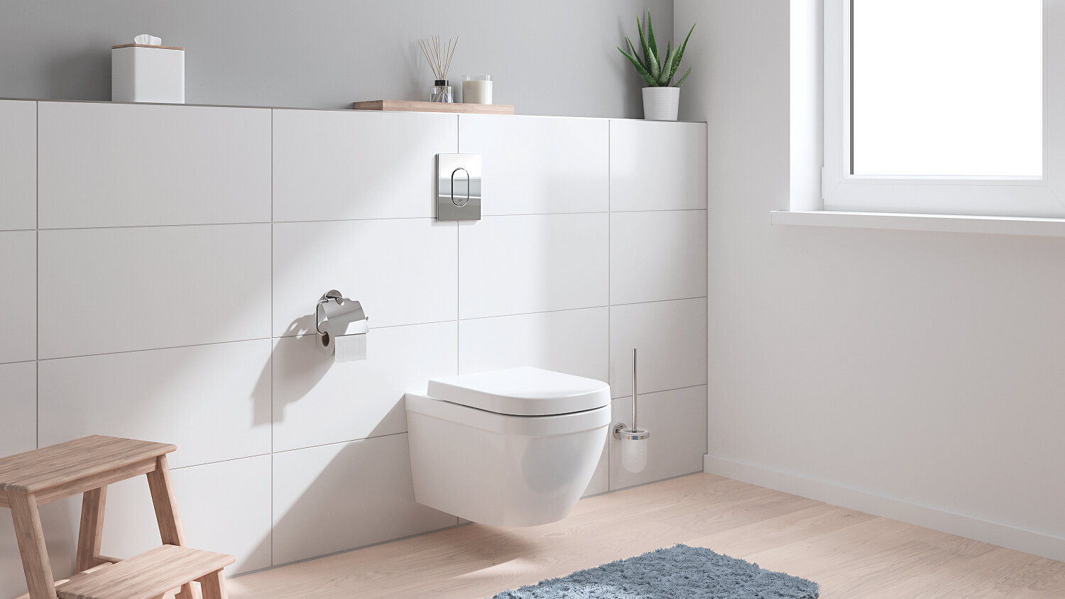 Varjatud raamiga seinale riputatav WC-komplekt Grohe Euro Ceramic Solido 5in1, 39536000 hind ja info | WС-potid | kaup24.ee