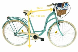 Naiste jalgratas Davi Lila, 160-185 cm, 28", sinine/kreem hind ja info | Jalgrattad | kaup24.ee