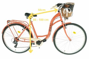 Naiste jalgratas Davi Emma, 160-185 cm, 28", Oranž hind ja info | Jalgrattad | kaup24.ee