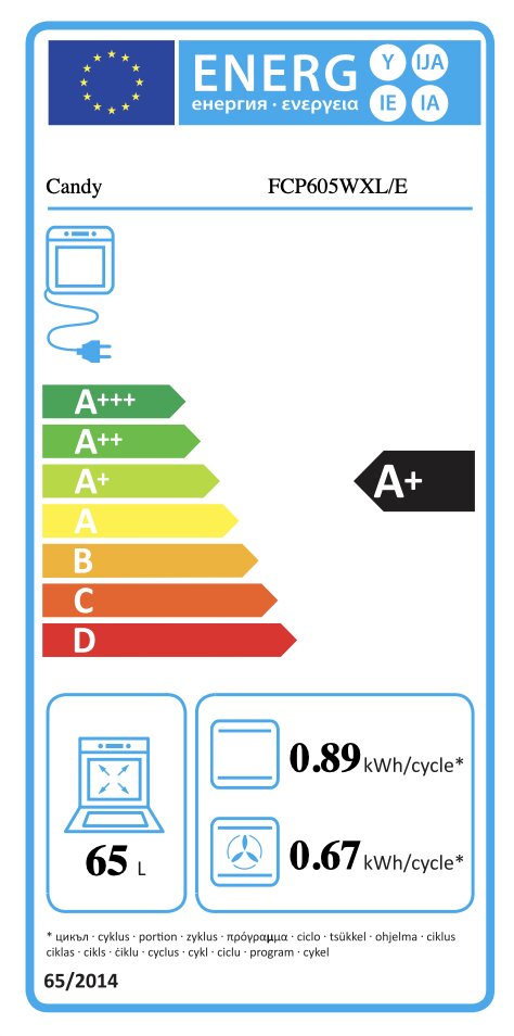 Integreeritav ahi Candy FCP605WXL цена и информация | Ahjud | kaup24.ee