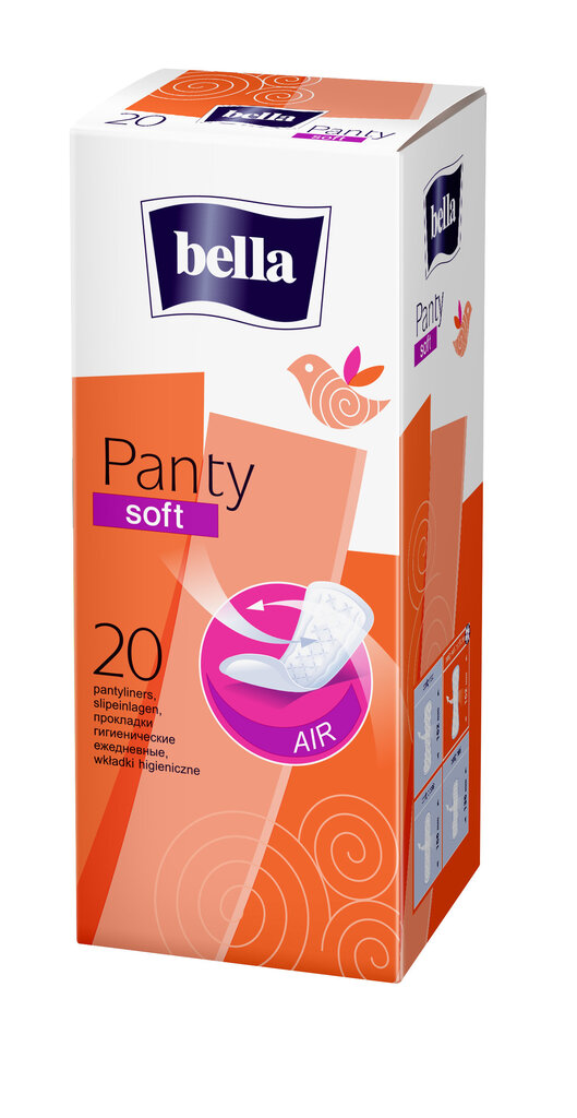 BELLA igapäevased sidemed Panty Soft 20tk цена и информация | Tampoonid, hügieenisidemed, menstruaalanumad | kaup24.ee