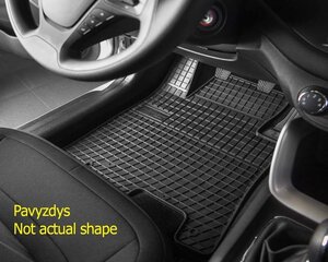 Резиновые коврики Fiat Doblo II 2s/ Opel Combo D 2008--> цена и информация | Модельные резиновые коврики | kaup24.ee