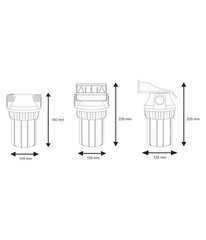 5" Комплекты корпусов трехэлементных фильтров для холодной воды Aquafilter серии FHPR5-WB цена и информация | Фильтры для воды | kaup24.ee