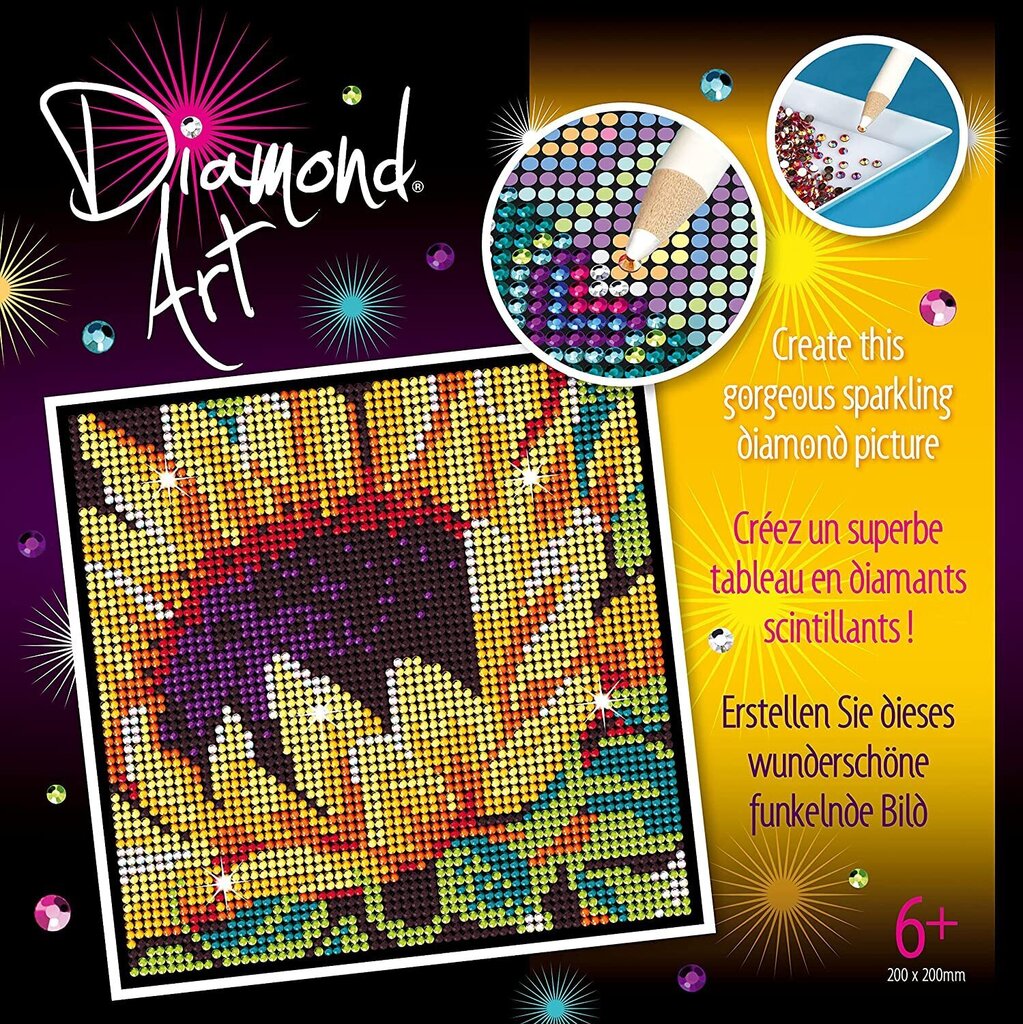 Teemantmosaiik Sequin Art Sunflower, 20 x 20 cm hind ja info | Teemantmaalid, teemanttikandid | kaup24.ee