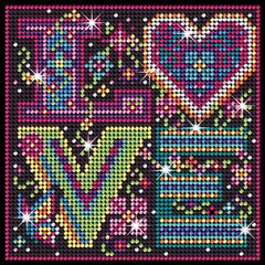 Teemantmosaiik Sequin Art Love, 20 x 20 cm hind ja info | Teemantmaalid, teemanttikandid | kaup24.ee