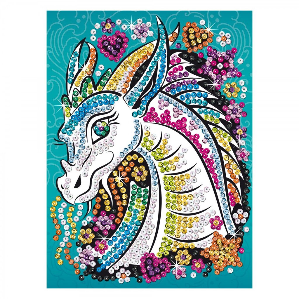 Teemantmosaiik Sequin Art Dragon, 21 x 28 cm цена и информация | Teemantmaalid, teemanttikandid | kaup24.ee