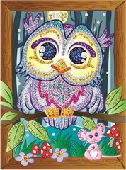 Teemantmosaiik Sequin Art Hoot the Owl, 25 x 34 cm hind ja info | Teemantmaalid, teemanttikandid | kaup24.ee